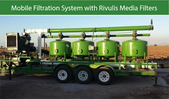 Mobile filtration system with Rivulis Media Filters
