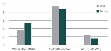 drip irrigation system save water get better Yield results AUS