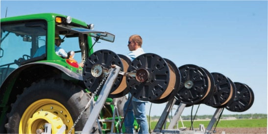 one time placing the drip irrigation system to save on labor costs 